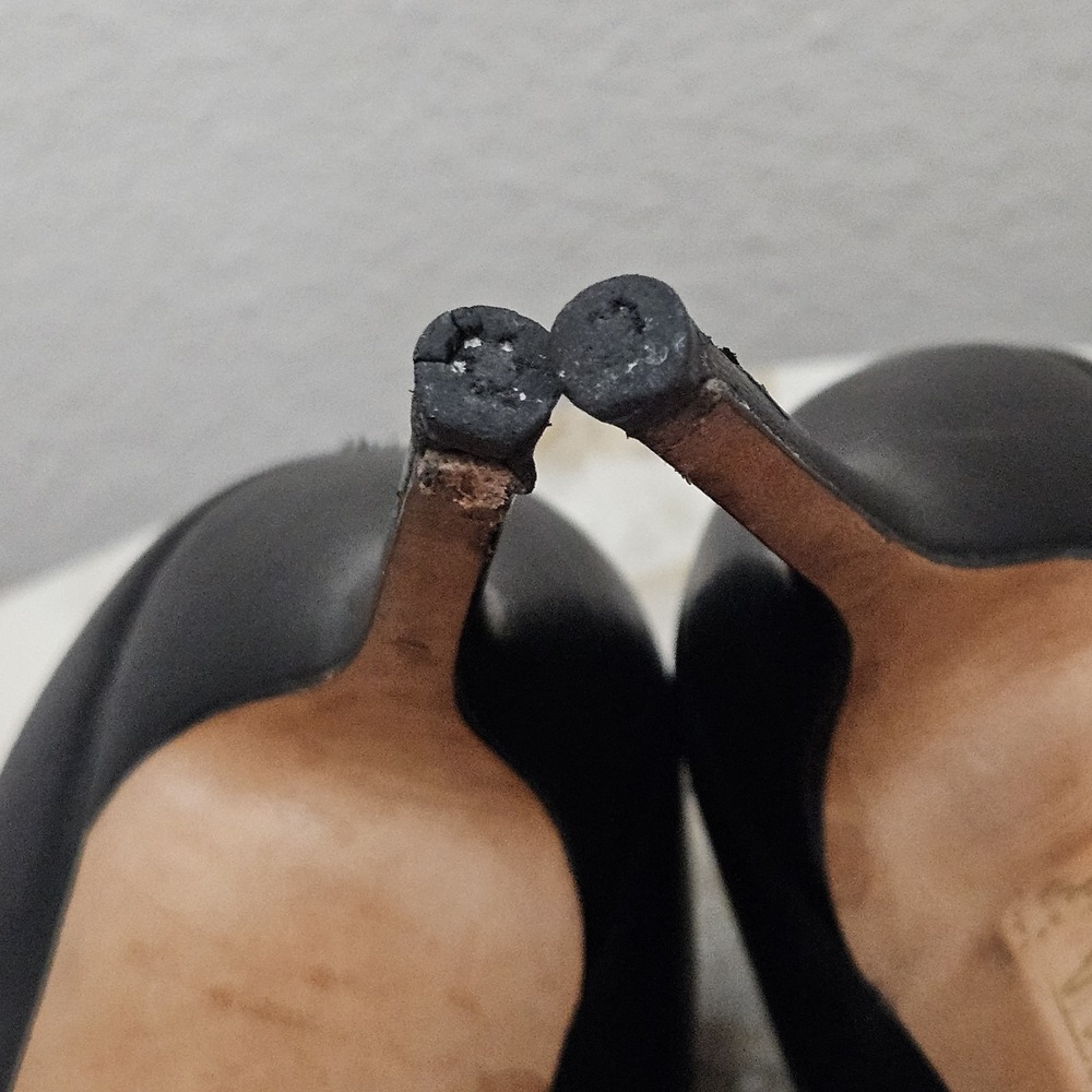 Gucci Black Leather Platform Pumps Heels Sz 37 US 7 - Picture 10 of 14